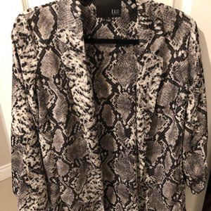 Snake skin print blazer/cover up